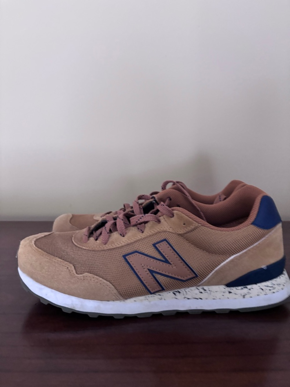 New Balance Tan & Blue Retro-Style Men's Sneaker